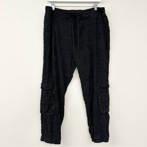 Johnny Was Love Pull-On Pant Embroidered Joggers Black